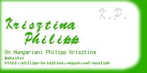 krisztina philipp business card